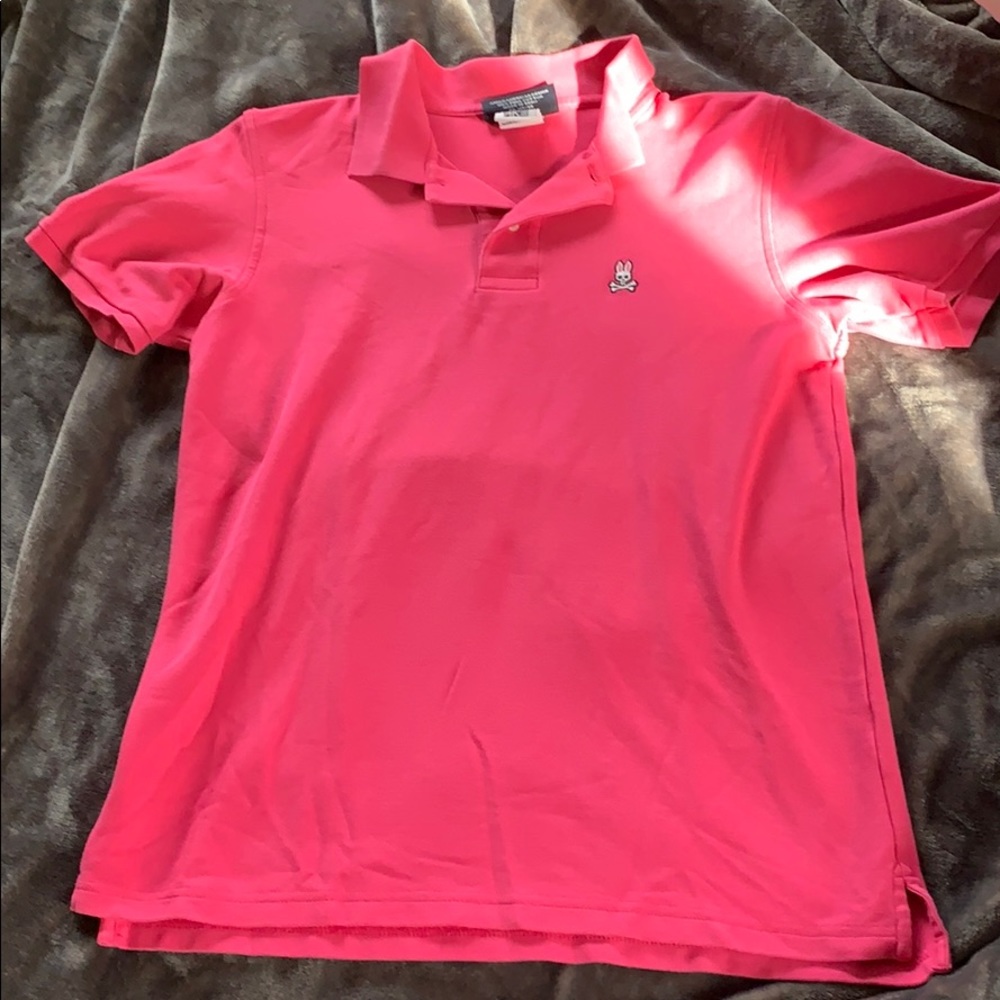 Pink PsychoBunny short sleeve polo shirt